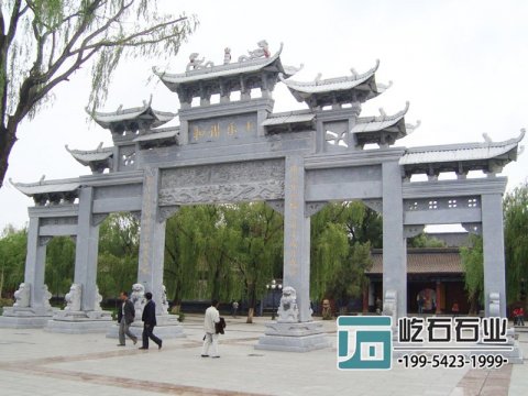 村莊入口五門(mén)牌坊樣式圖片大全